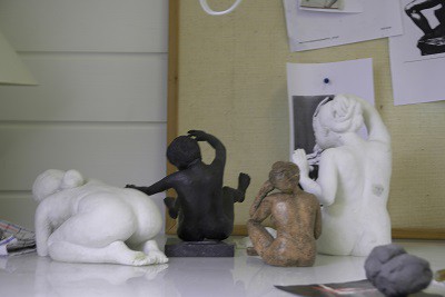 Clay and terracotta in studio